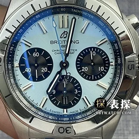 TF factory Breitling mechanical chronograph1:1super watch men's ice blue dialsteel bracelet model pictures and prices braceletlive photos
