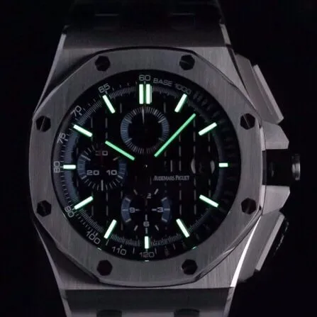 top-tier replicaAPF gray plate Audemars PiguetRoyal Oak offshore 26400 watch top-down clasp picture