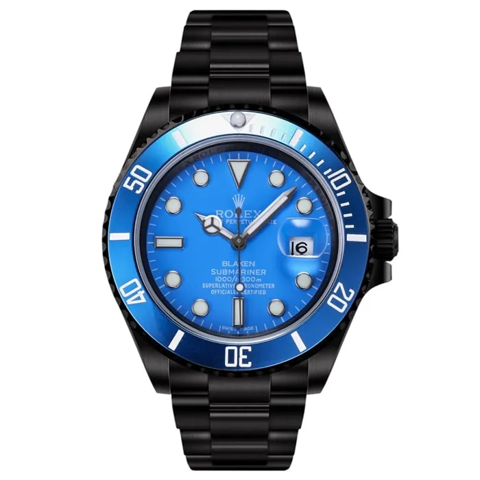 top-tier watch Rolex men's blue dial Submariner series steel bracelet watch clasp picture