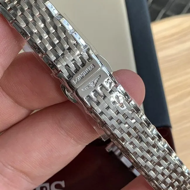top-tier watch Longines women's white dialsteel bracelet Jialan series casual fashion women's quartz watch clasp picture