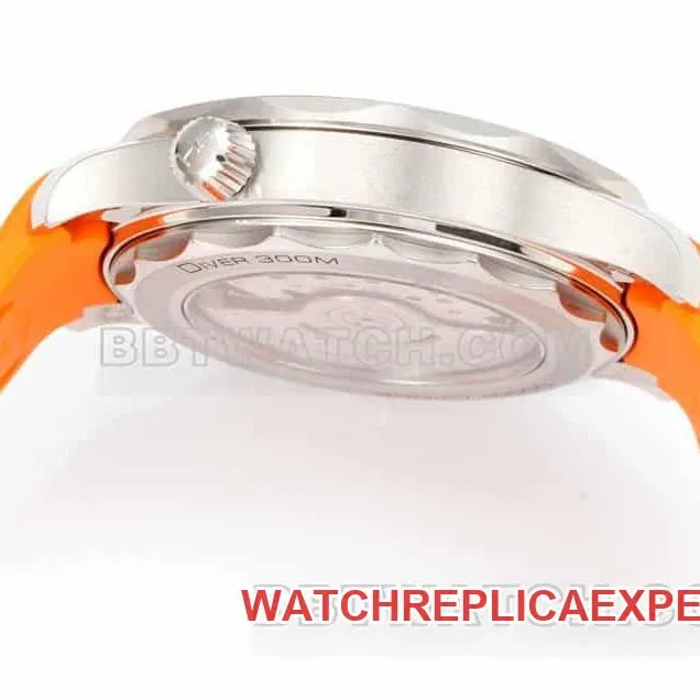 Omega collectible watch OR factory Seamaster 300m black dial mechanical orange rubber model caseback live photo