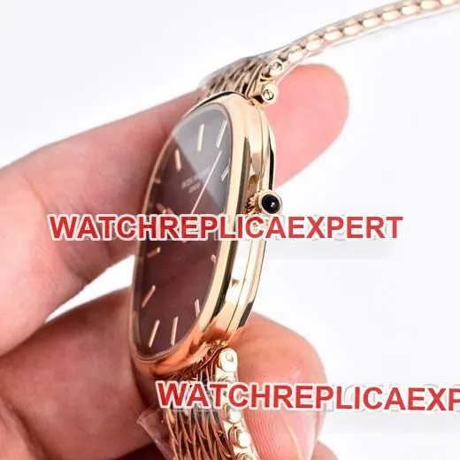 Patek Philippetop-tier watchGOLDEN ELLIPSEblack dialrose gold5738side live photo