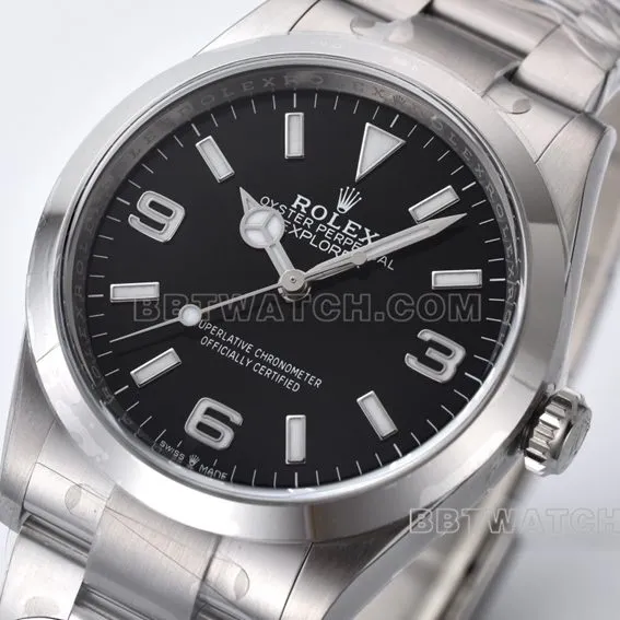 Factory C Rolex Explorer top-tier replica36mmblack dialm124270-0001front live photo