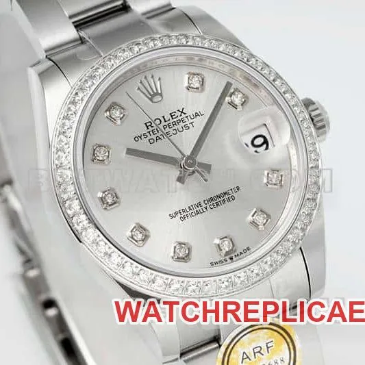 ARF FactoryRolex log silver gray plate 31mm three grid link 278384braceletlive photos
