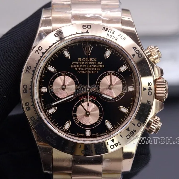 BT factory black gold DaytonaRolex1:1top-tier wristband