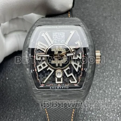 Franck Muller ABF factory watch V45black dial black shell leather braceletfront live photo