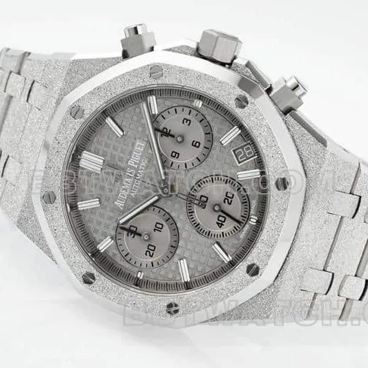 APS factory Audemars PiguetRoyal Oaktop-tier gray plate chronograph frost gold 26240braceletlive photos