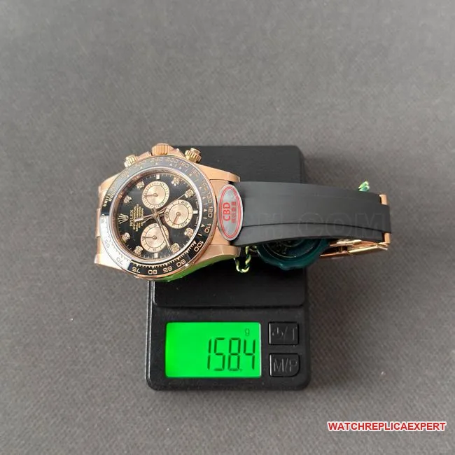 CBD factory Rolex collectible watch Daytonarose gold case black dial4131front live photo
