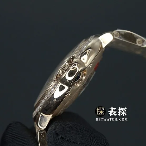 TW factory Cartier blue balloon top-tier high-quality watch women's silver dial chrysanthemum pattern diamond steel bracelet model pictures and prices front live photo