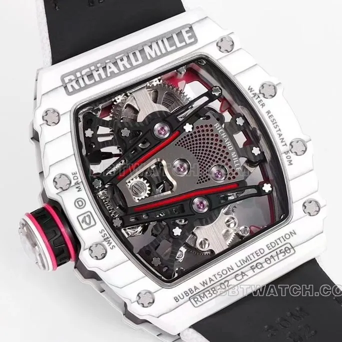 Richard Mille men's white fabric RM 38-02braceletlive photos