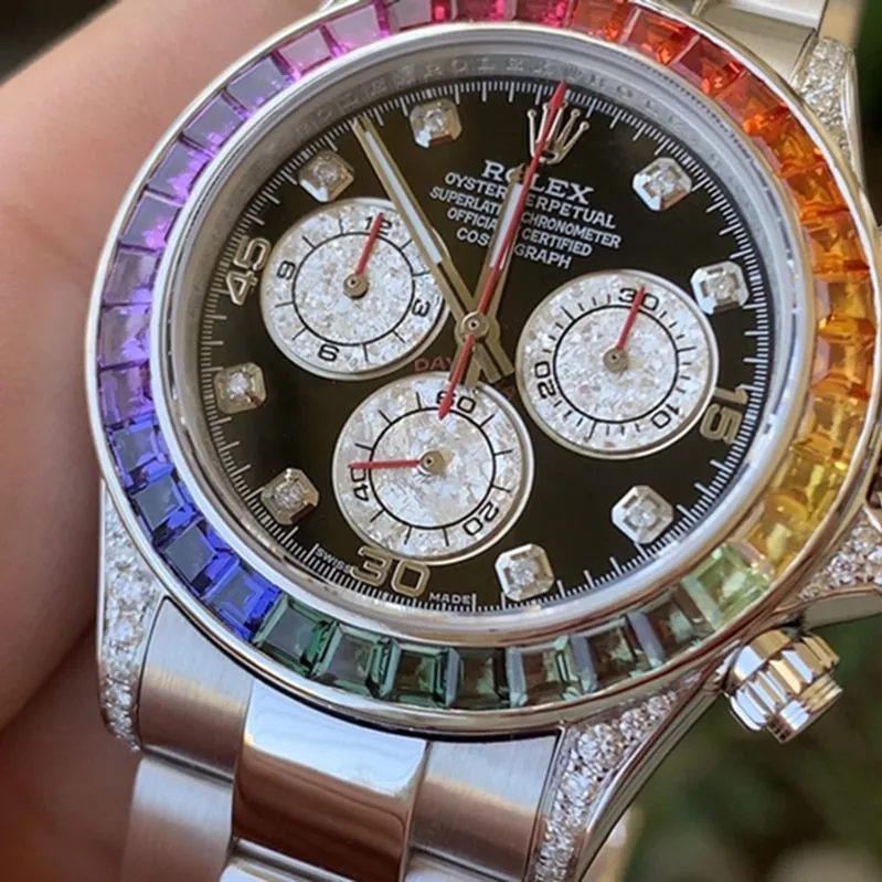 Rolex Rainbow Di men's steel bracelet watch back cover picture