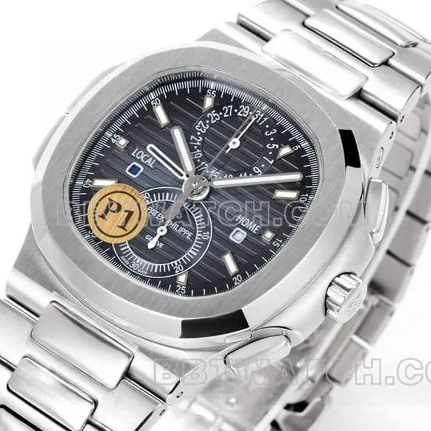 Sporty elegant top-tier watch P1 factory Patek Philippeblue dial mechanical steel bracelet model 5990clasplive photos
