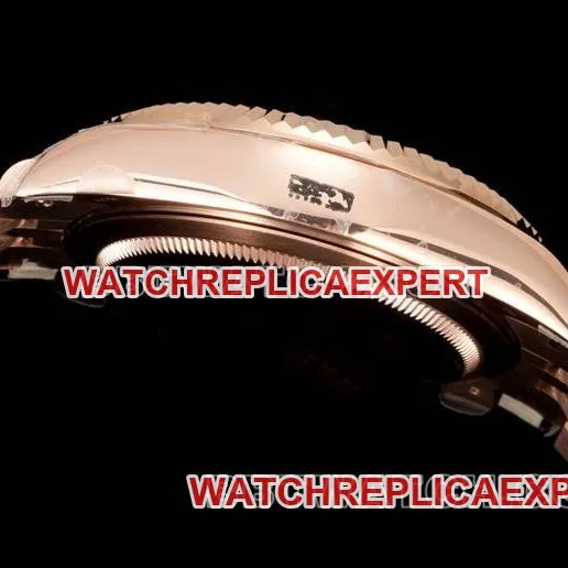 top-tier watch AR+ factory Rolex Navigator black dial mechanical rose gold steel braceletside live photo