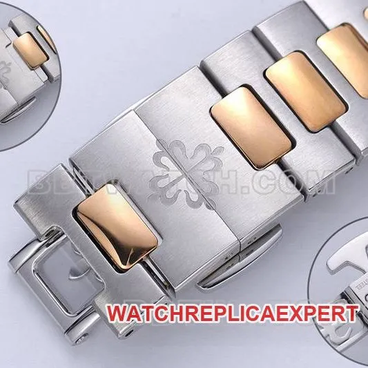 Patek Philippe collectible watch PPF Factory45MMblue dial mechanical gold steel bracelet model 5821front live photo