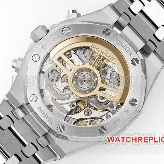 APS factory Audemars PiguetRoyal Oaktop-tier gray plate chronograph frost gold 26240front live photo