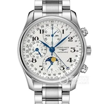 KL factory watchmaking tradition Longines collectible watches silver plate wheat grain decoration pattern blued steel hands steel strap models L2.673.4.78.6
