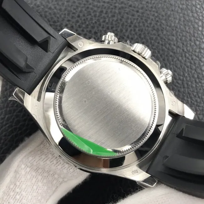 Rolextop-tier watch men's white dialrubber strap latest fully automatic movement watch clasp picture