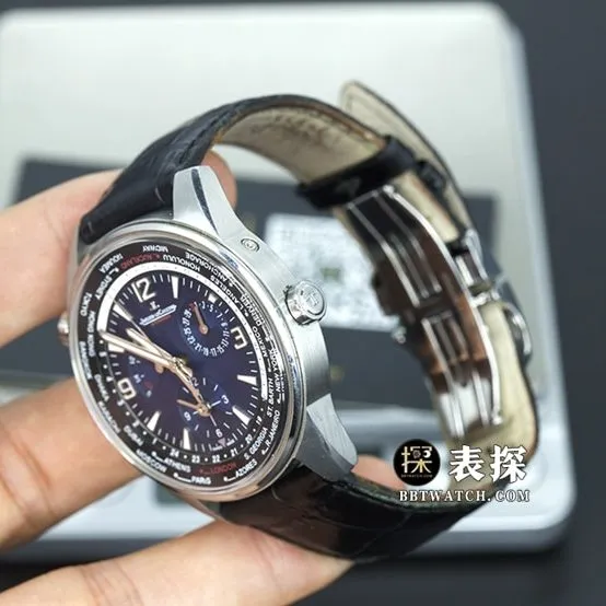 ZF FactoryJaeger-LeCoultre Beichen 904847Jtop-tier 1:1high-quality watch men's geographer world time leather strap model pictures and prices front live photo