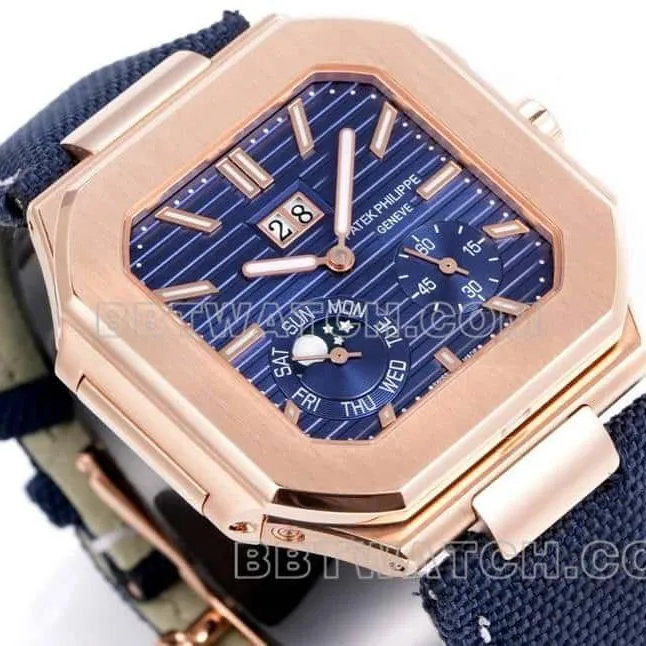 3K FactoryPatek PhilippeCUBITUS1:1super cloneblue dialrose gold5822side live photo