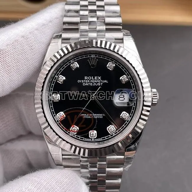 Optimal watch VS Factory log Rolexblack dial3235 mechanical 41mmfront live photo