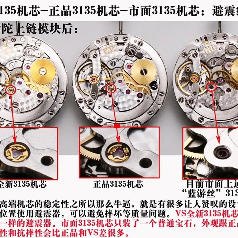vs factory Rolextop-tier watch Black Submariner40mm3135movement real and fake comparison evaluation_difference from genuine_how is the quality
