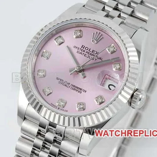 ARF FactoryRolex log 1:1top-tier pink plate 31mm five grid link 278274caseback live photo