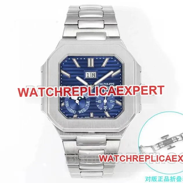 Patek Philippe watch 3k factory 45mmblue dial240psmovementsteel bracelet model 5822clasplive photos