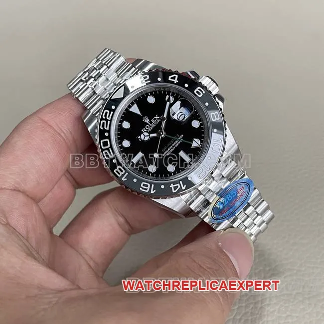 collectible watch ERF factory GMT-MasterRolexblack dial black gray circle 3285 mechanical clasplive photos
