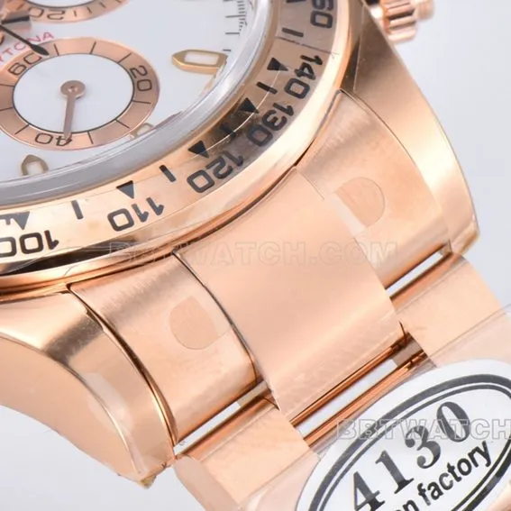 Factory C RolexDaytonatop-tier 1:1high-quality replicawhite dialrose goldsteel braceletm116505-0010front live photo
