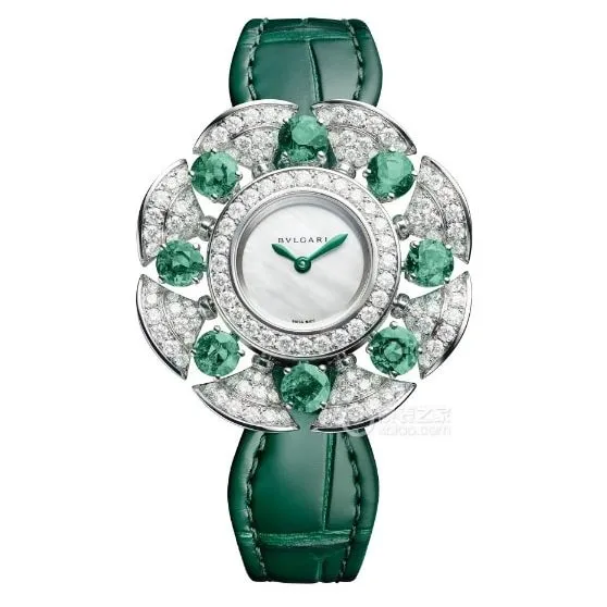 Bvlgari1:1super white mother of pearl dial green model 103505clasplive photos