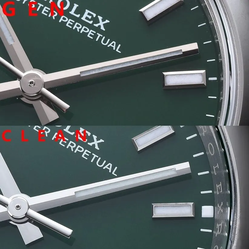 Rolex1:1replica, Oyster Perpetual watch, front comparison picture