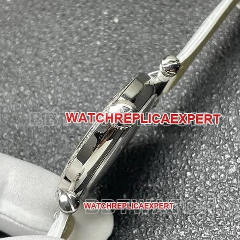 top-tier watch Frank Muller quartz ABF factory black dialdiamond bezel white leather braceletcaseback live photo