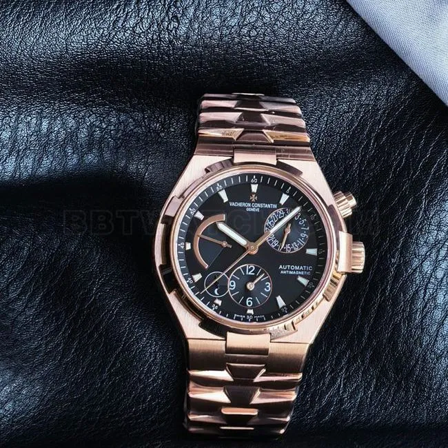 1:1replica watch KR factory across the world Vacheron Constantinrose goldblack dial47450front live photo