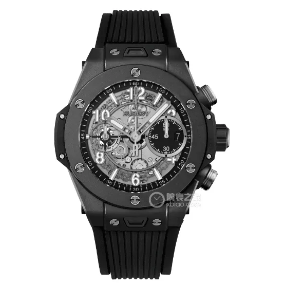 ZF Big Bang Hublot1:1replica watch matte black hollow dial rubber model 421.CI.1170.RX side view