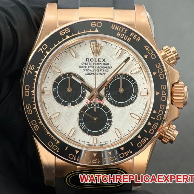 CBD Factory Daytonatop-tier watch Rolexrose gold shell meteorite disc 4131front live photo