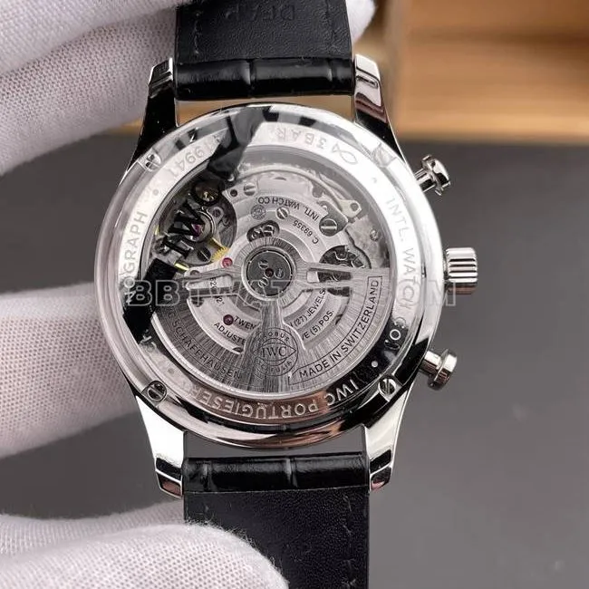 1:1replica watch Portugal APS factory IWC silver white dial gold needle braceletlive photos