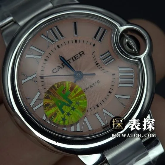 AF FactoryCartier blue balloon top-tier 1:1super watch ladies pink dial blue needle steel bracelet model pictures and prices overall live photos