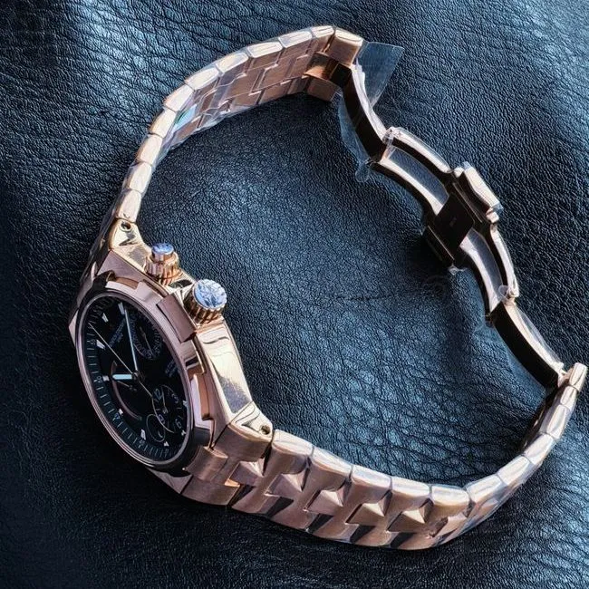 1:1replica watch KR factory across the world Vacheron Constantinrose goldblack dial47450front live photo