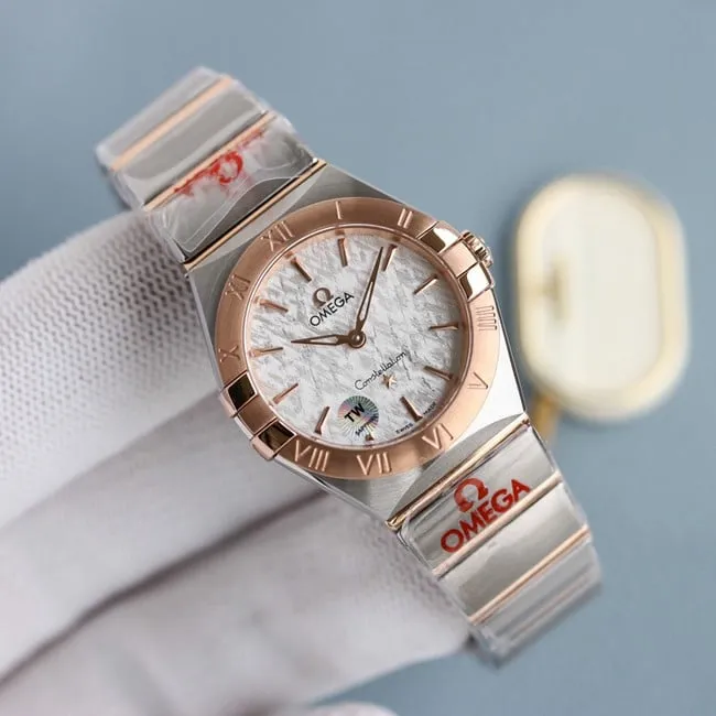 TW factory Omega women's watch white dialsteel bracelet constellation series quartzclasp picture