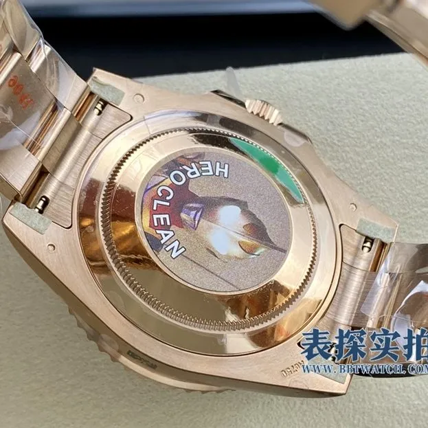 Rolex full rose GMT-Master3186movement 904stainless steel side