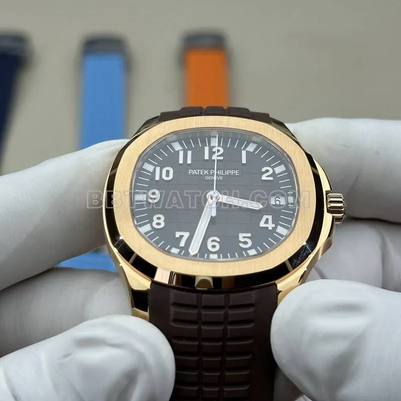 Patek Philippe collectible watch BBF factory grenade rose gold dark brown plate brown rubber model 5167Rfront live photo