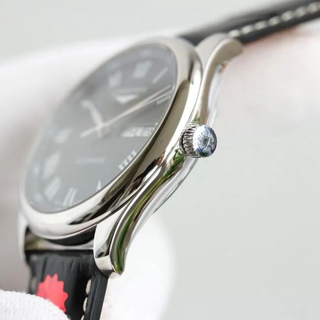 KL factory top-tier watch Longines famous craftsman double date displayl2.775black dial watch movement picture
