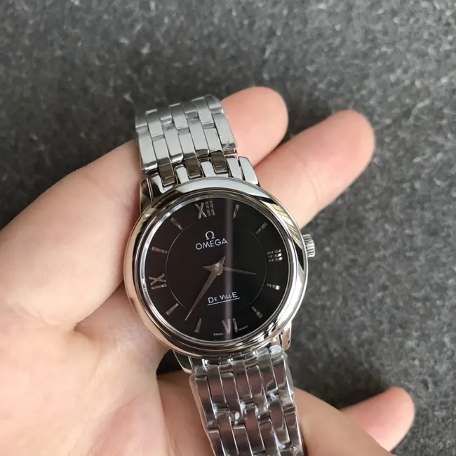 DK factory top-tier replicaOmega1:1 watch women's black dialsteel bracelet new natural real diamond quartz butterfly series watch clasp picture