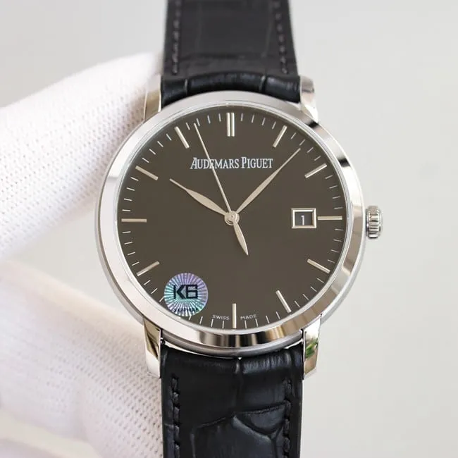 top-tier replicaAudemars PiguetJULES AUDEMARS series three-hand silver steel case front view