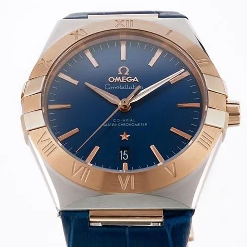 TW factory Omegatop-tier watch constellation series 39mm men's blue dial blue belt automatic movement watch movement picture