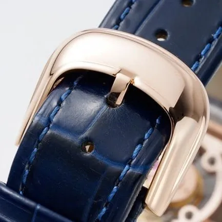 ABF factory top-tier Frank Muller watch manual winding mechanical men's blue dial blue belt front view