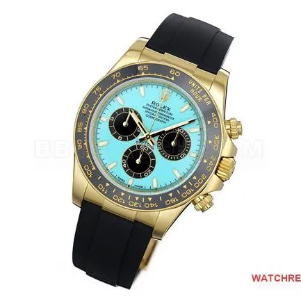 1:1replica watch ZF FactoryRolexDaytonablue dial gold case 4131 mechanical front live photo