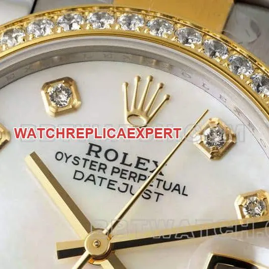 ARF factory Rolex logbook super A imitation mother-of-pearl disk diamond ring 31mm intermediate gold three compartment links 278383 strap real picture