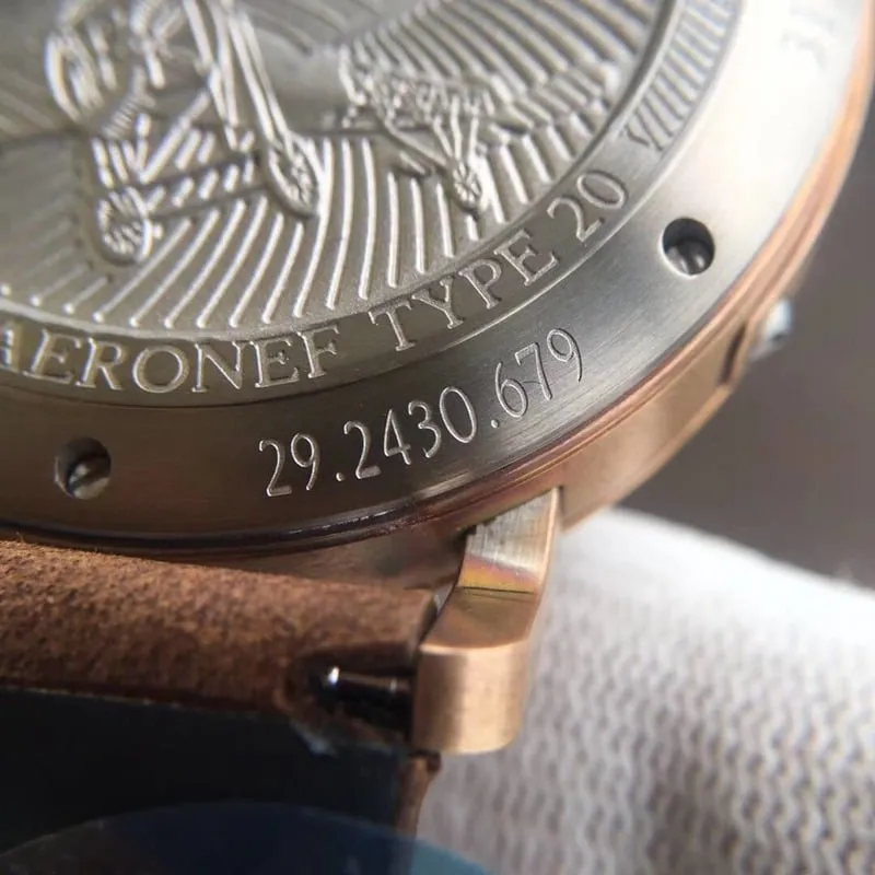 Big factory high-quality replicaxf Zenith watch newly upgraded bronze Dafei big dial retro men's watch front view