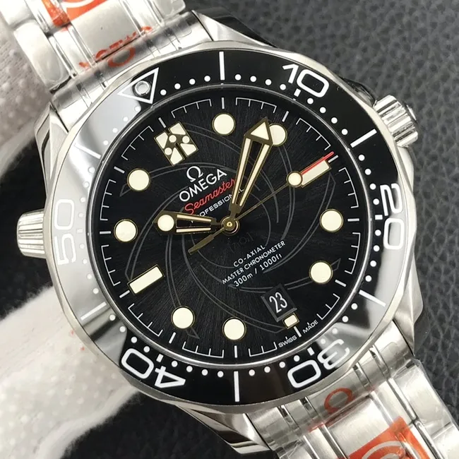 OR factory top-tier replicaOmega42mmSeamaster300m steel bracelet mechanical watch clasp picture